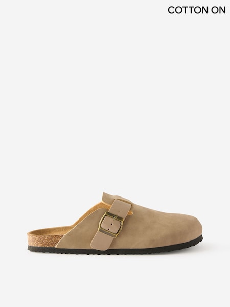 Brown - Cotton On Rex Buckle Clogs
