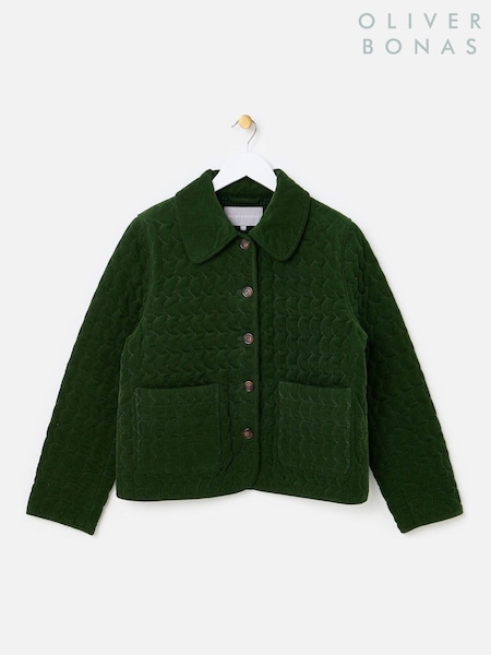 Grün - Oliver Bonas Cord-Steppjacke