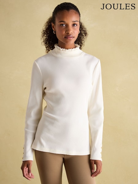 Kermanvaalea - Joules Amy Ribbed Long Sleeve High Neck Jersey Top (154864) | €47