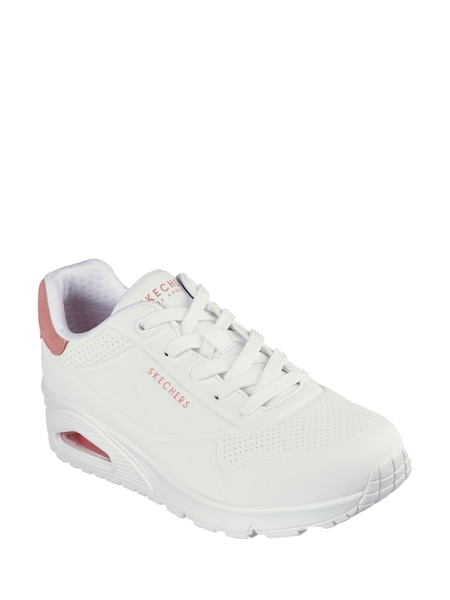 Skechers White Off UNO Lace-Up Trainers (155030) | AED195