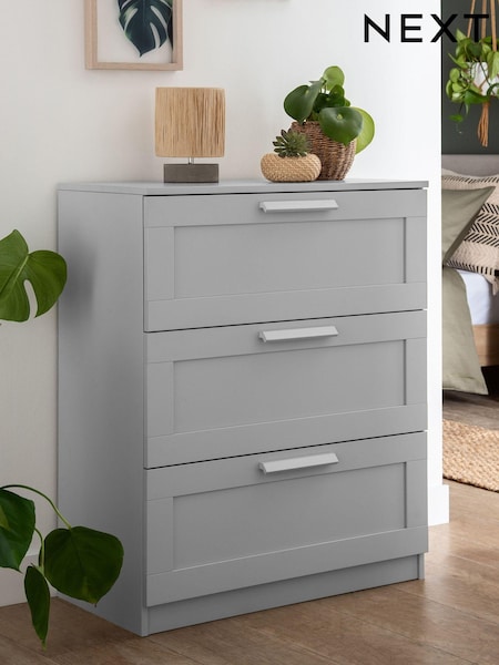 Grey Flynn 3 Drawer Chest of Drawers (155102) | €230