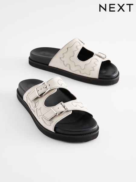 Bone Leather Western Footbed Sandals (155122) | €25