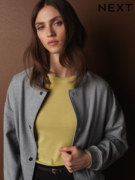 Galben lămâie - Top premium Mânecă lungă Tricou la baza gâtului Mânecă lungă Tricou la baza gâtului (155875) | 121 LEI