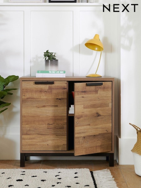 Dark Bronx Oak Effect Slim Small Sideboard (155908) | €215