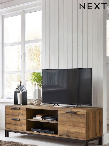 Dark Bronx Up to 65 inch Oak Effect Slim TV Unit (155914) | €430