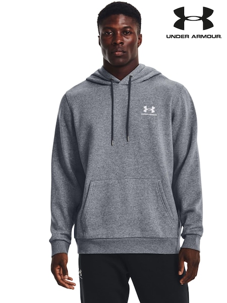 Under Armour Grey Under Armour Grey Essential Fleece Hoodie (156067) | 297 QAR