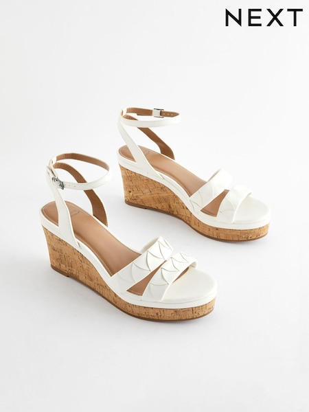 Valkoinen - Forever Comfort® Double Strap Wedges (156113) | €54