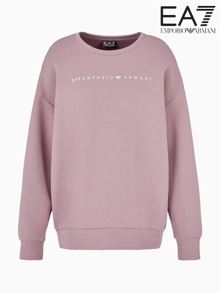 Розовый - Emporio Armani EA7 Ventus 7 Logo Oversize Sweatshirt (156615) | €69