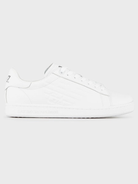 Emporio Armani EA7 Classic CC Court White Trainers (156767) | 519 LEI