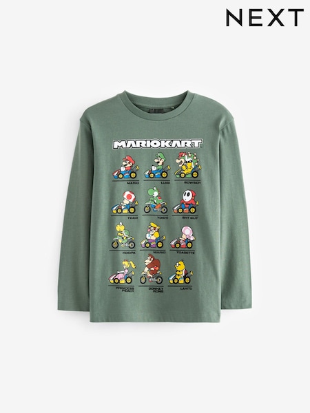 Mario Kart Green Gaming Long Sleeve T-Shirt (3-16yrs) (156769) | € 20 - € 27