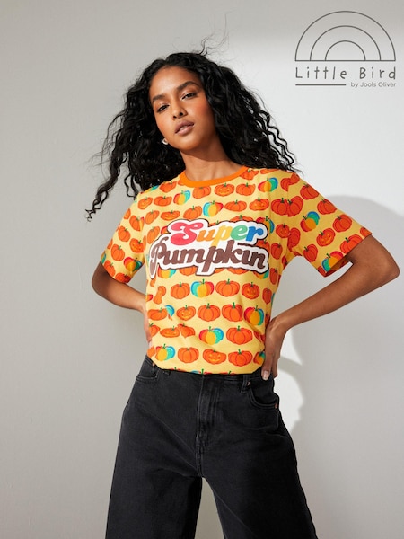 Little Bird by Jools Oliver Adults Short Sleeve Halloween Raglan T-Shirt (156920) | 78 LEI