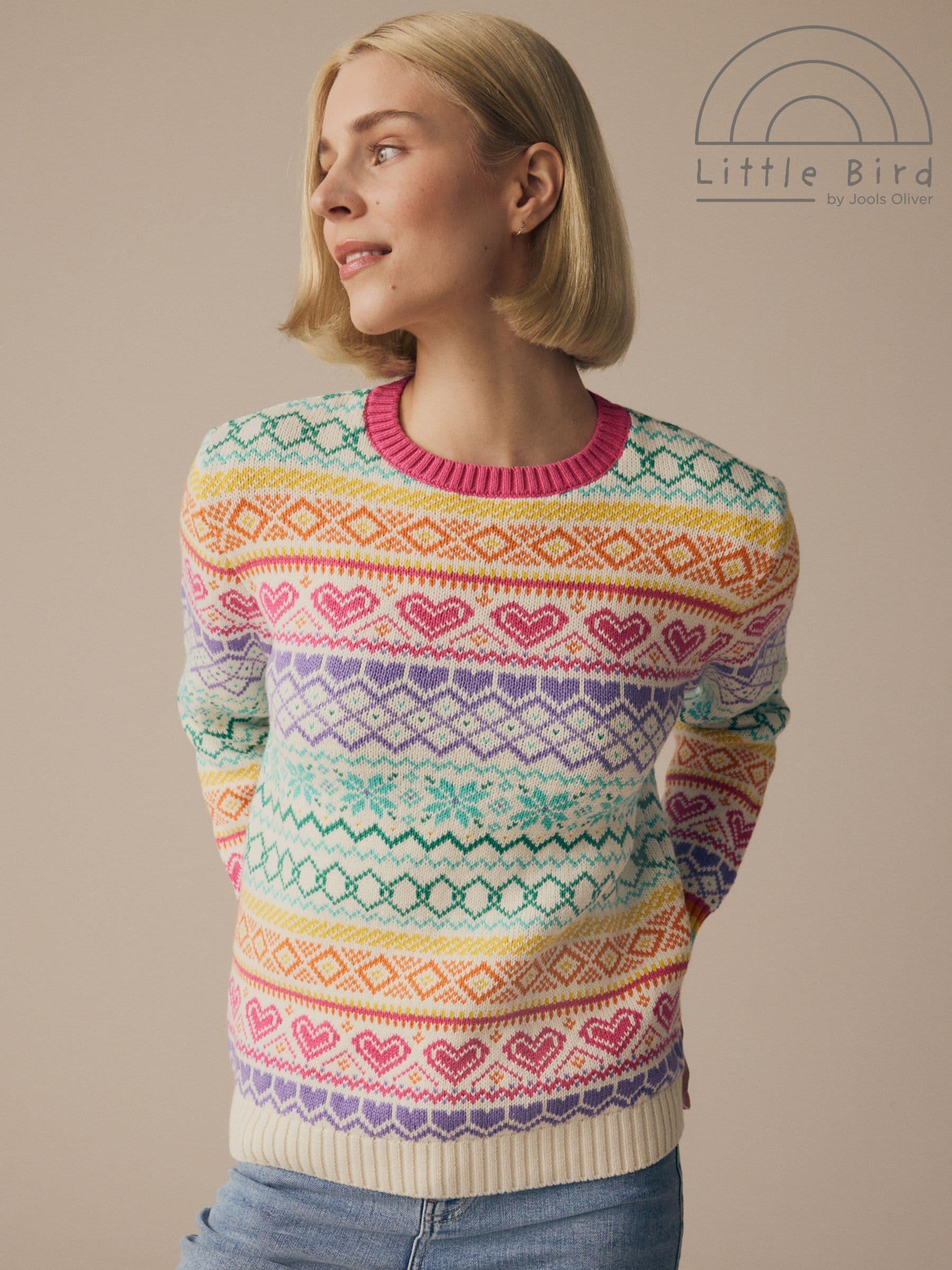 Little Bird By Jools Oliver Pink Christmas Jumper Long Sleeve Jumpers Next Luxembourg