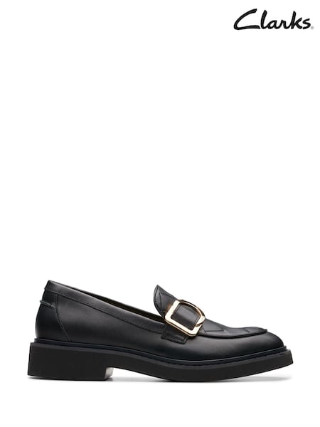 Clarks Black Leather Splend Penny Loafer Shoes (157179) | €64