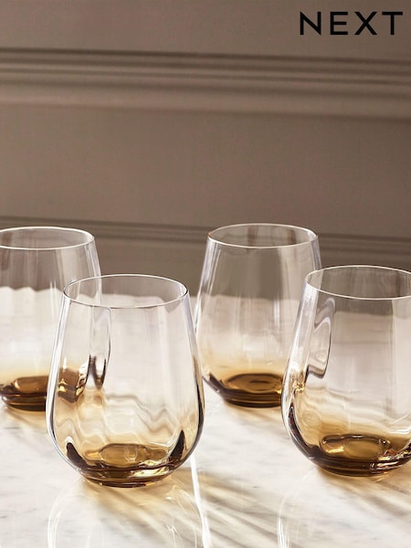 Set of 4 Kya Smoked Tapered Tumblers (157433) | 26 €