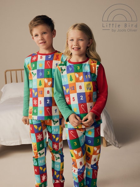 Little Bird by Jools Oliver Multi Childrens Colourful Christmas Advent Calendar Pyjamas (157624) | €19 - €23