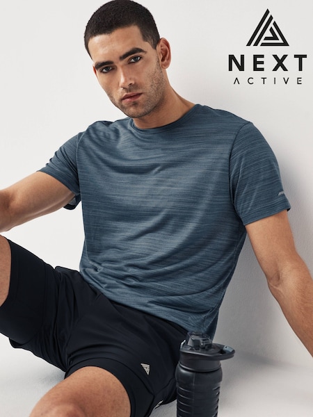 Blue Short Sleeve Tee Active Mesh Training T-Shirt (158176) | €8