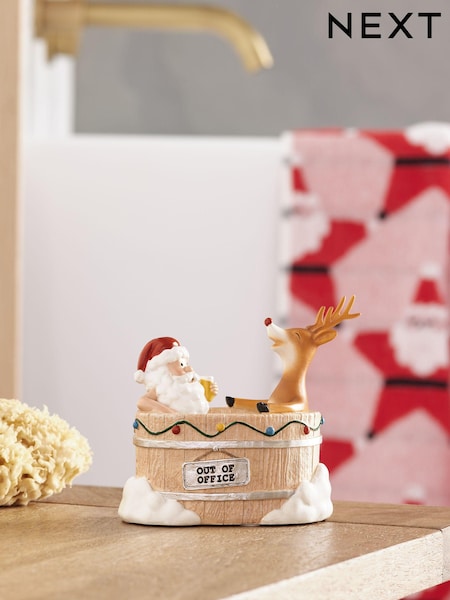 Natural Hot Tub Santa Christmas Ornament (158481) | AED32
