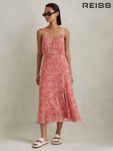 Reiss Olivia Printed Belted Midi Dress (158685) | 231 €