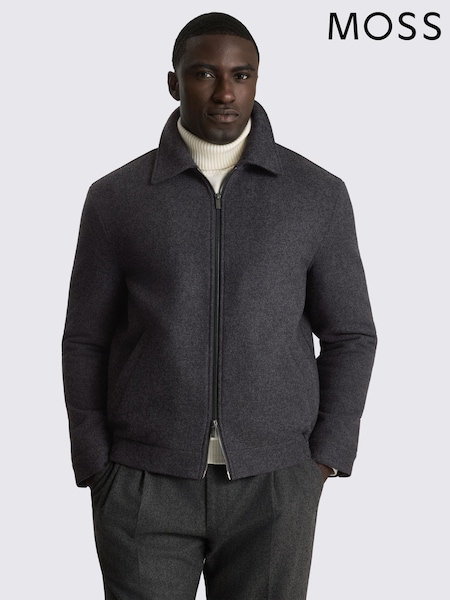 Gris - Regular Moss Quilted Zip Up Jacket