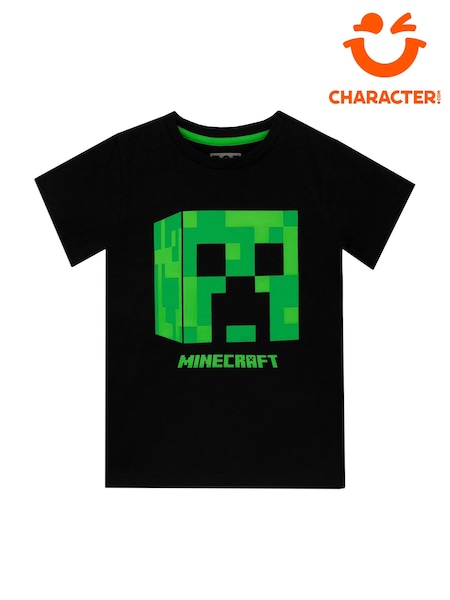 Black - Character Minecraft Short Sleeve Creeper T-shirt