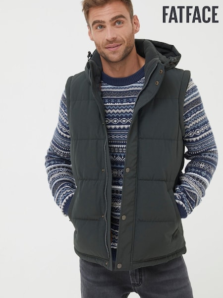 FatFace Green Launton Puffer Gilet (159448) | €35