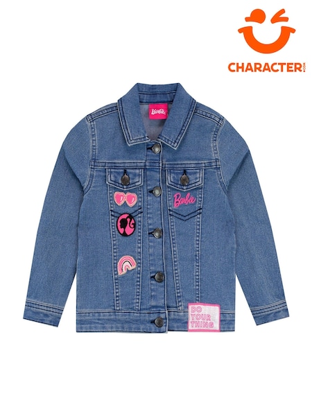 Μπλε - Character Barbie Denim Jacket With Embroidered Patches