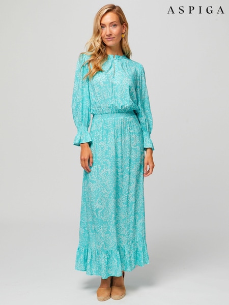 Aspiga Blue Maeve EcoVero™ Maxi Dress (159678) | 371 QAR