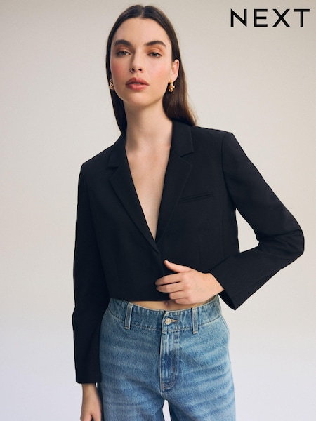 Черный - Cropped Tailored Blazer (159868) | €10