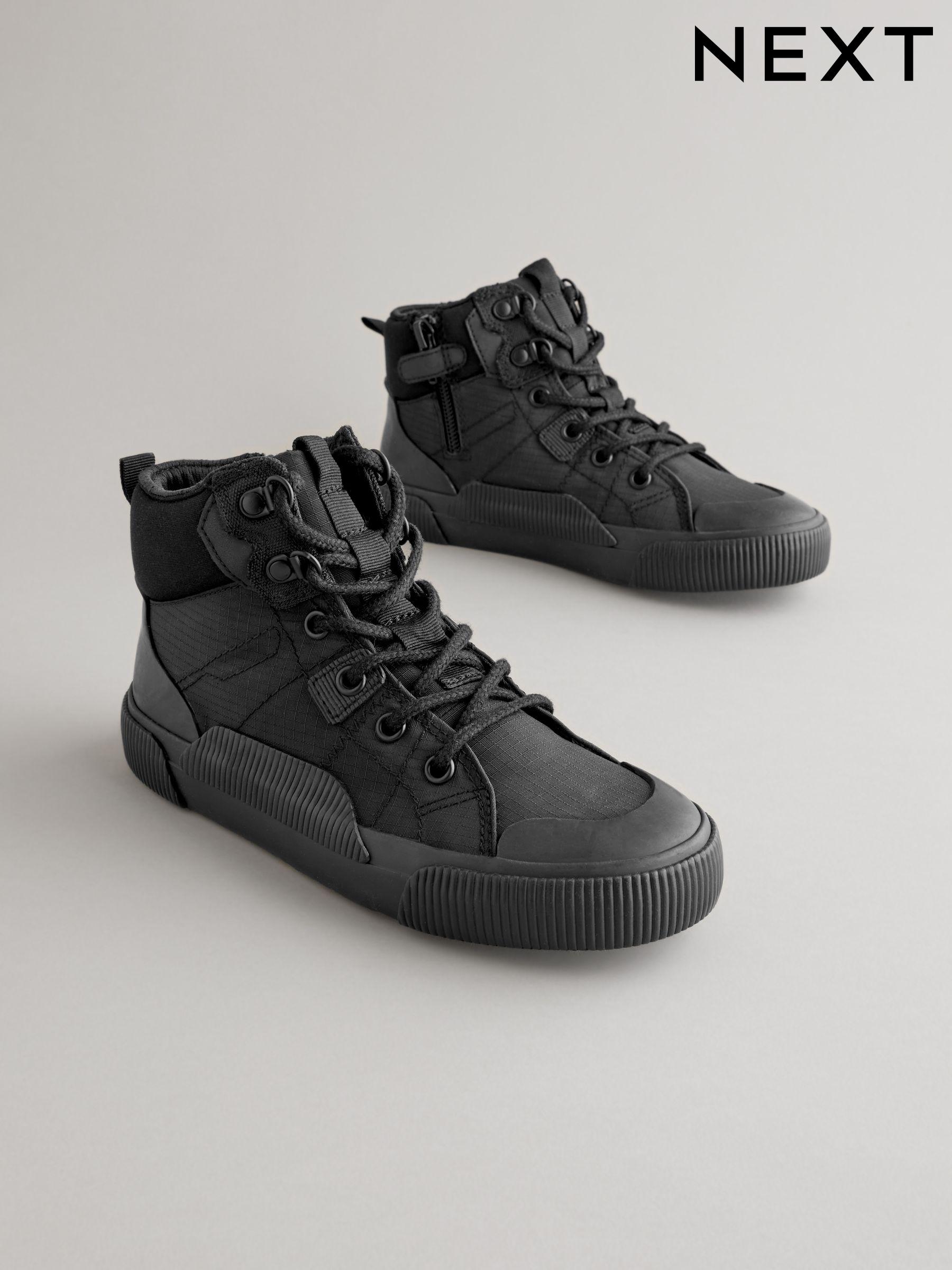 Boys Trainers Black Lace Up Casual Next Oman