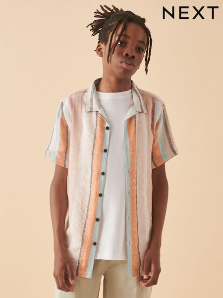 Multi Short Sleeves Textured Stripe Shirt (3-16yrs) (160454) | €7.50 - €10.50