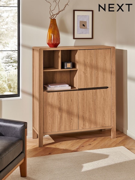 Natural Dexter Oak Effect Tall Sideboard (160475) | €580