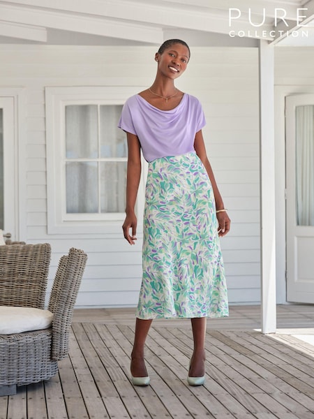 Pure Collection Green Bias Midi Skirt (160560) | €51