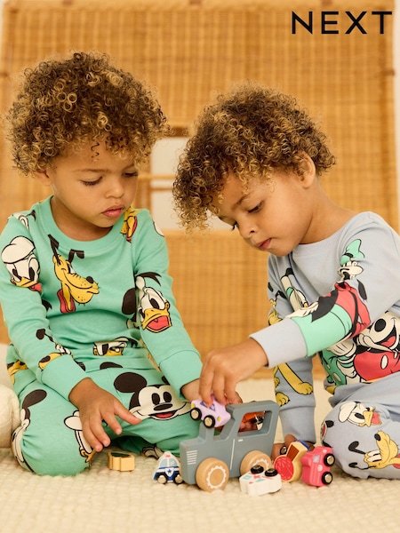 Blue/Green Disney Mickey Mouse Snuggle Pyjamas 2 Pack (9mths-10yrs) (161078) | €35 - €44