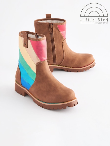 Little Bird by Jools Oliver Tan Brown Older Buckled Biker Boots (161091) | kr543 - kr600