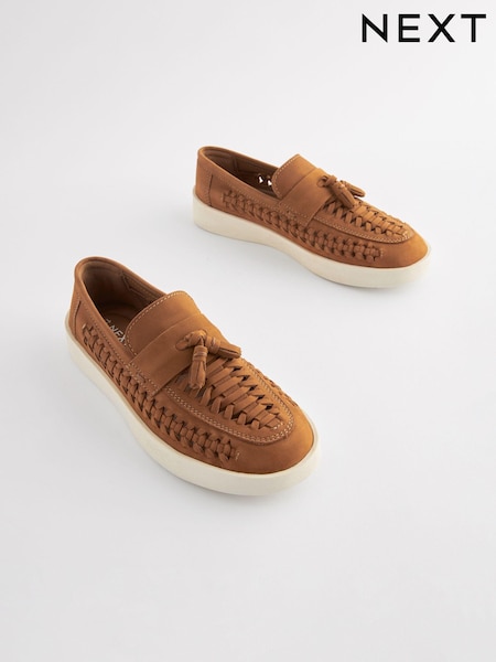 Rjava - Woven Leather Tassel Loafers (161687) | € 23 - € 29