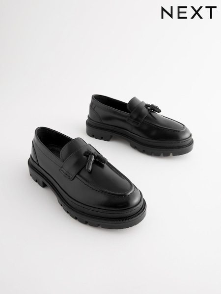 Black Leather Tassle Loafer School Shoes (161751) | 185 zł - 230 zł