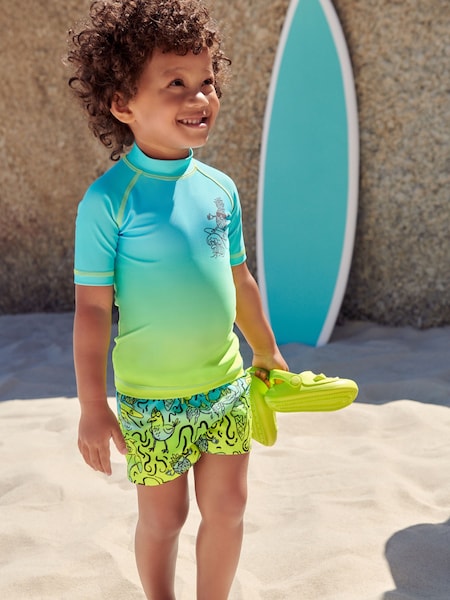 Blue Dip Dye Sunsafe Top and Shorts Set (3mths-7yrs) (161890) | €8 - €10