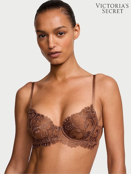 Victoria's Secret Nude Caramel Lightly Lined Demi Boho Floral Bra (162018) | €30