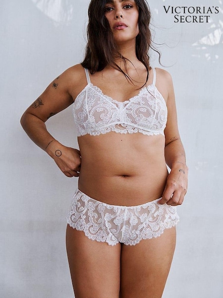Victoria's Secret Coconut White Boho Floral Bralette and Knicker Set (162478) | €43