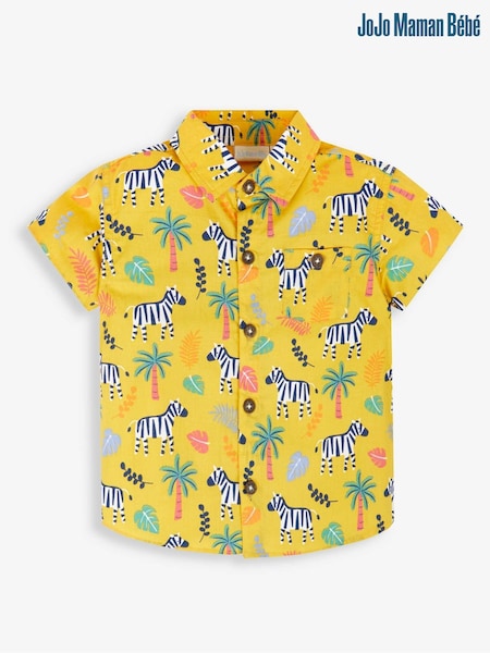 JoJo Maman Bébé Yellow Zebra Print Shirt (162514) | €30