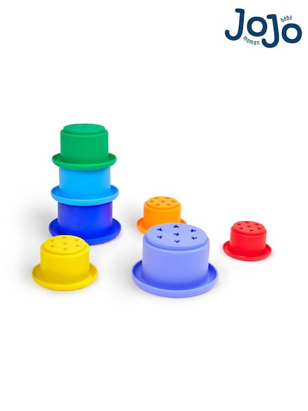 JoJo Maman Bébé Silicone Rainbow Stacking Cups (162545) | €12