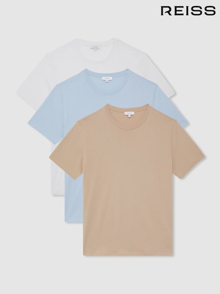 Reiss Neutral Bless 3 Pack Cotton-Jersey Crew-Neck T-shirts 3 Pack (162570) | AED562