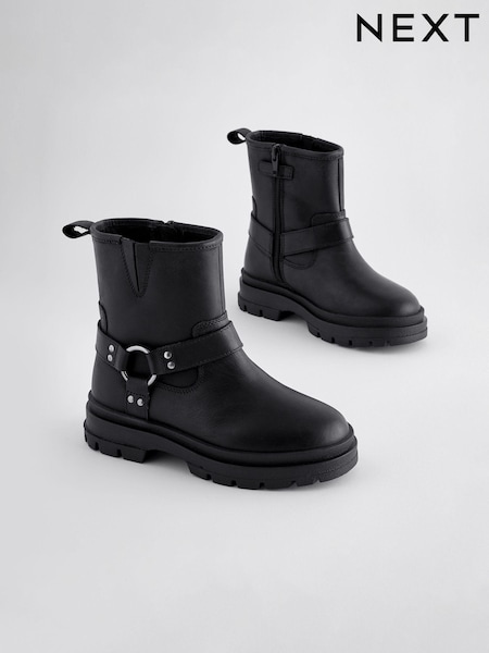 Black Leather Biker Boots (162647) | €35 - €39