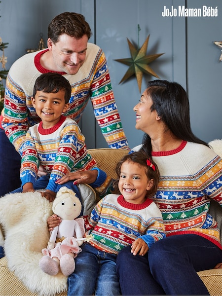 Jojo Maman Bébé Kids' Christmas Fairisle Pattern Pattern Jumper (163007) | €47