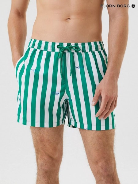 Bjorn Borg Print Green Swim Shorts (163009) | kr552