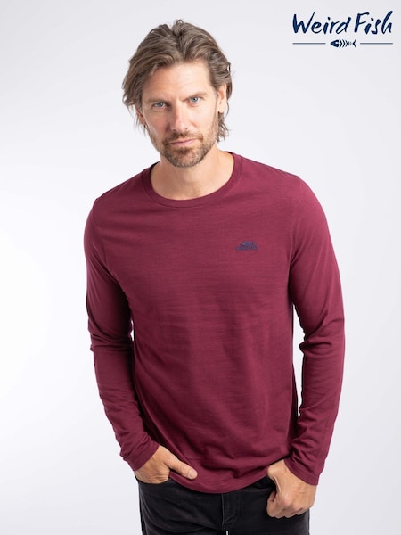 Rød - Regular Weird Fish Fins Long Sleeve T-shirt