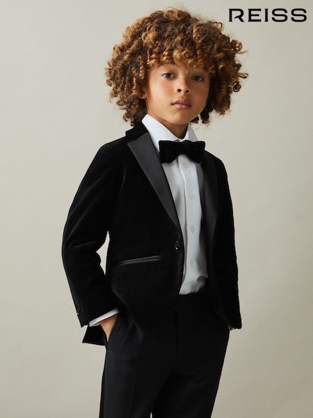 Reiss Ace Single Breasted Velvet Blazer (163162) | 974 LEI