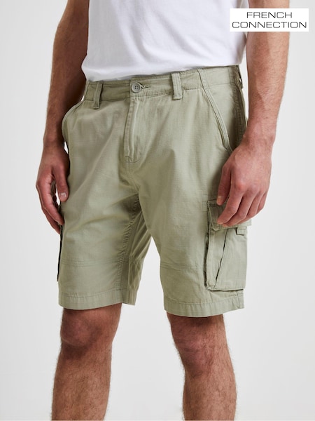French Connection Green 100% Cotton Marine Cargo Shorts (163305) | €61