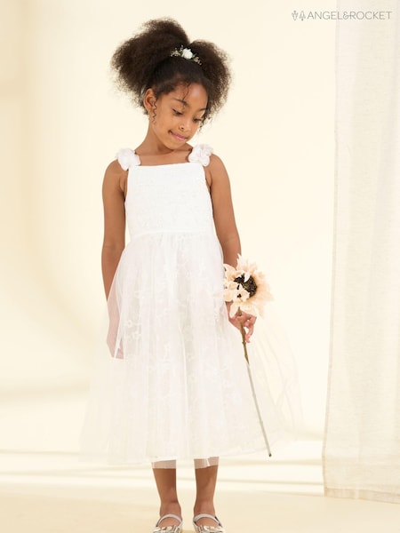 Angel & Rocket White Sparkle Embroidered Olivia Dress (163489) | €89 - €102