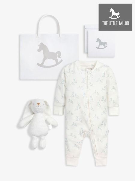 Blau - The Little Tailor Baby Sleepsuit And Toy 100% Cotton Bunny 2 Piece Gift Set (163875) | 25 €